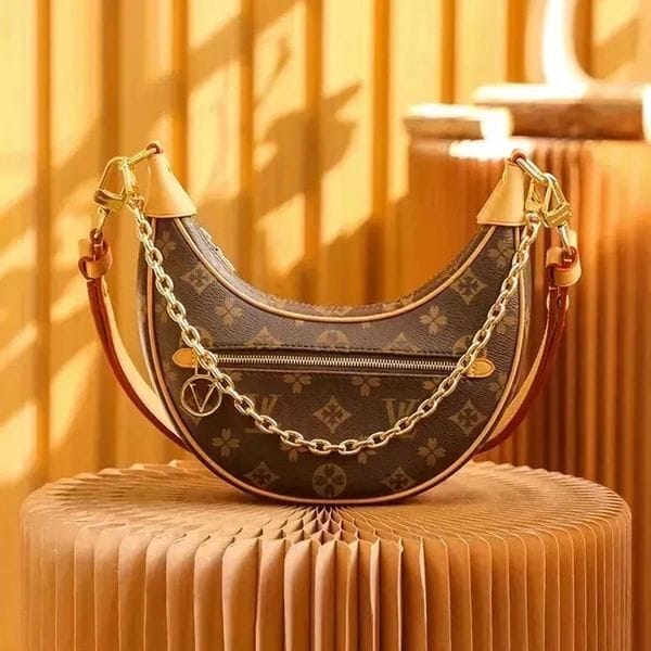 Color: Black grid - Luxury Designer bag Handbag Purse Old Flower Women Shoulder Bags louisities vittonn Tote Letter Leather Crossbody Loop Moon Bags viitton vuittion Backpack Wallet