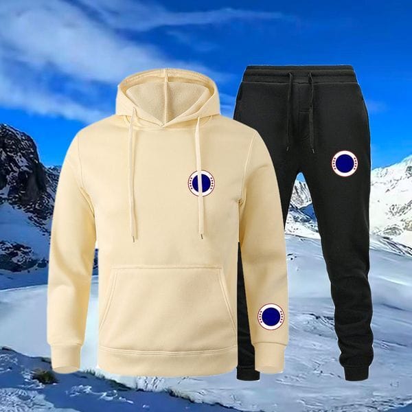 Color: Yellow - Size: M - Adult: yes - Mens Womens Tracksuits designer hoodie Sweatshirt Suit Mens Set Pure Fashion Hoodie Trousers Sweatshirt Sportswear The Same Clothing For Lovers M-3xl