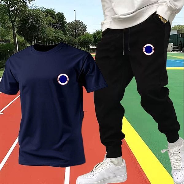 Color: White - Size: XL - Adult: yes - Luxury Designer Mens Tracksuit Summer Fashion Male Sets Letters Short Sleeve Tees Suit High end Quality T Shirts Tops and Pants 2 Piece Set Men Clothing size