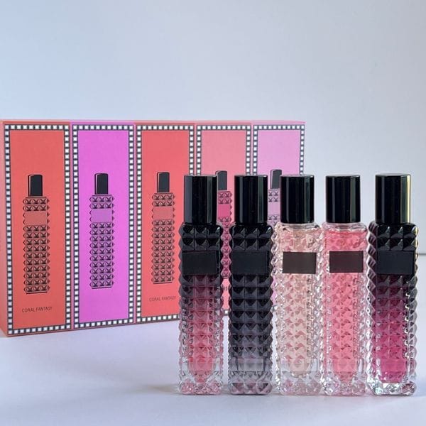 Adult: yes - Luxury High Quality Perfume Designer Rome Born Strong Coral Fantasy Men's And Women's 5pcs 15ml Long Lasting Scent Eau De cologne Toilette Unisex Cologne Spray