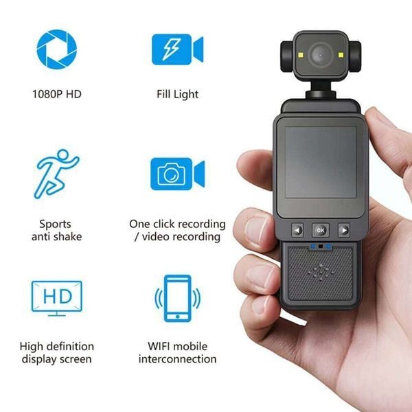 1080P WiFi Travel Bicycle Driver Recorder Sports Cam Pocket Camera for Motorcycle and Vlogging 26L0122