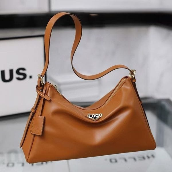 Color: Black - Top Quality Aimee Large Shoulder Luxury Designer Genuine Leather Metal Hardware Crossbody Removable Key Ring Messenger Bag Zipper closure Handbag