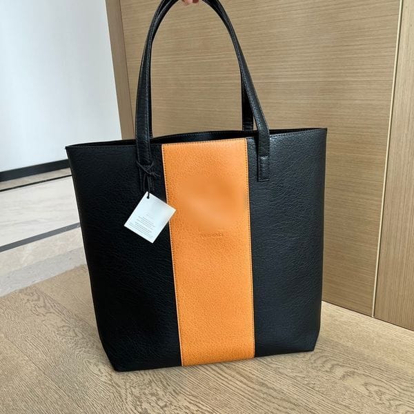 Perfume counter giveaway Black brown PU casual all-fit large capacity Tote Women's hand bill shoulder shopping bag