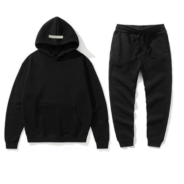 Color: Blue - Size: L - Designer High Street Tide Letter Tracksuits Suit with on the Chest Couple Hooded Sweater Sweaters Pants Plus Size S-XXXL