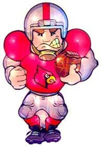 Louisville Cardinals Window Light Up Player 20 Inch Double Sided CO