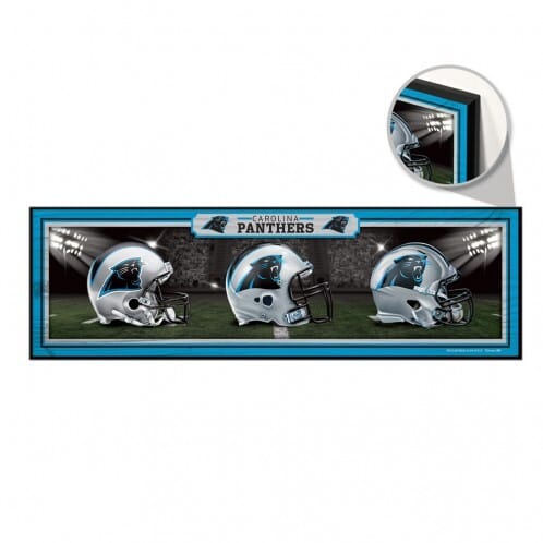 Carolina Panthers Sign 9×30 Wood Helmets Design