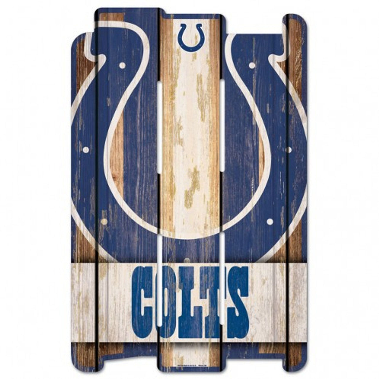 Indianapolis Colts Sign 11×17 Wood Fence Style