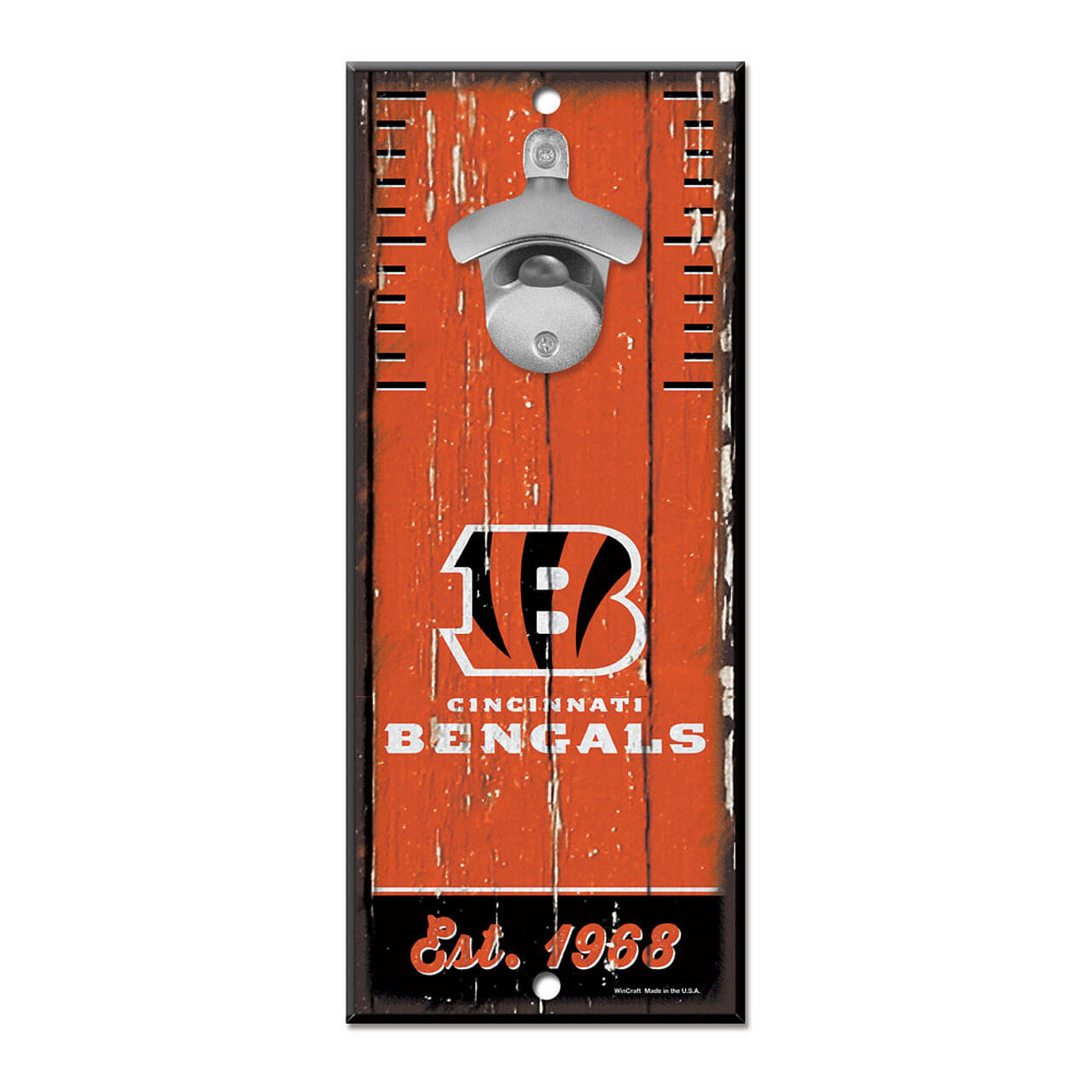 Cincinnati Bengals Sign Wood 5×11 Bottle Opener – Special Order