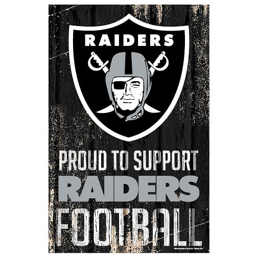 Las Vegas Raiders Sign 11×17 Wood Proud to Support Design