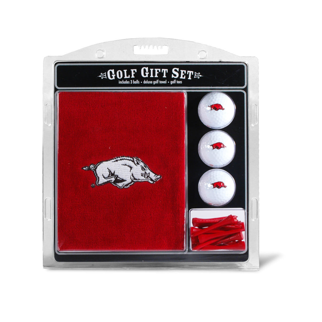 Arkansas Razorbacks Golf Gift Set with Embroidered Towel – Special Order