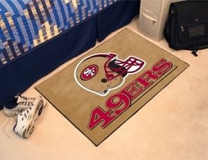 San Francisco 49ers Rug – Starter Style, Helmet Design – Special Order