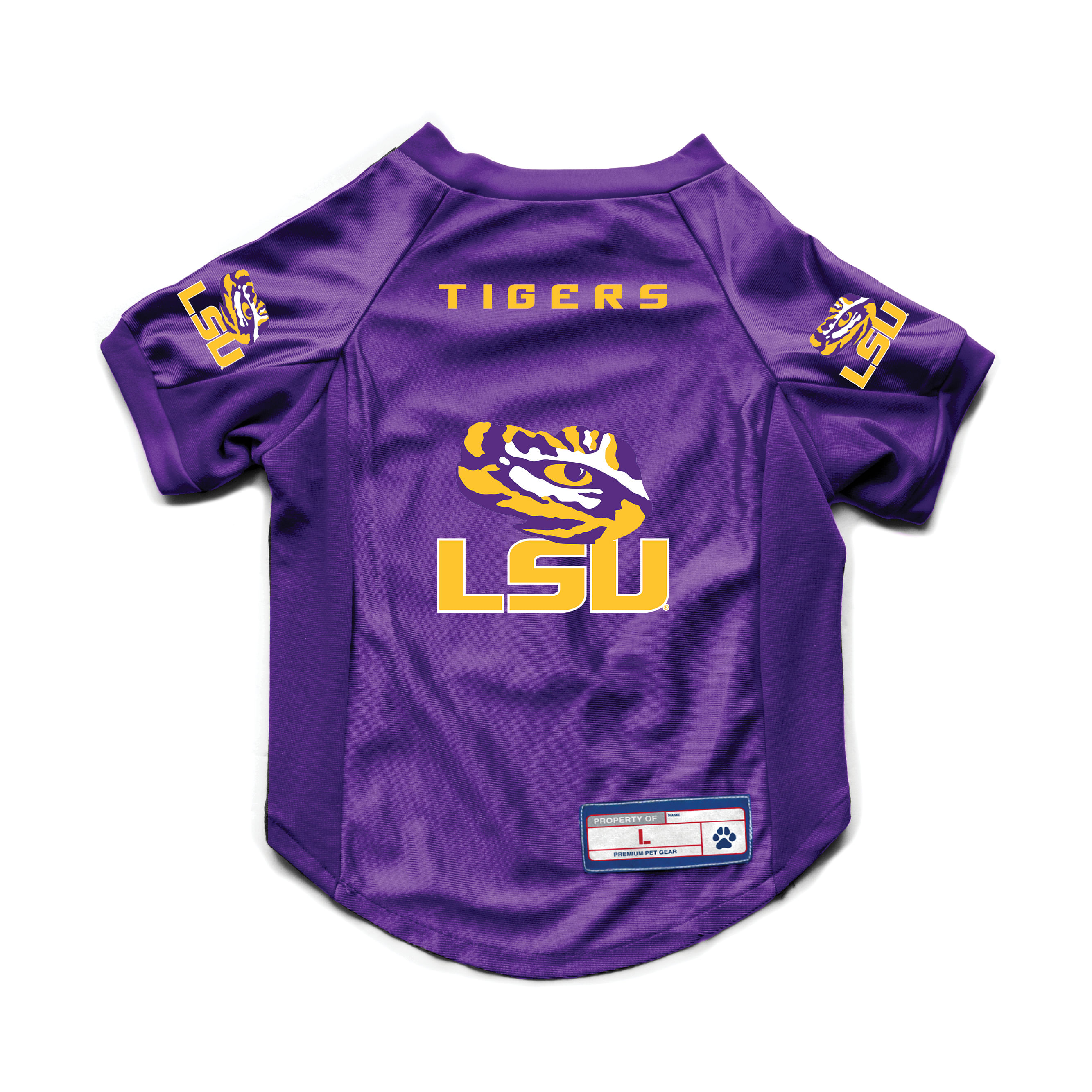 LSU Tigers Pet Jersey Stretch Size Big Dog