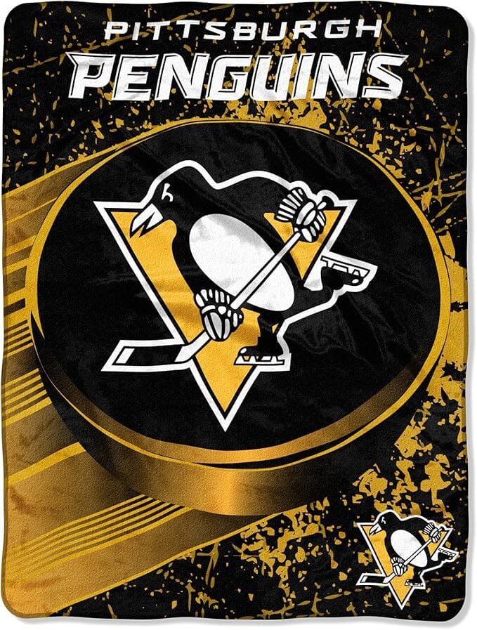 Pittsburgh Penguins Blanket 46×60 Micro Raschel Ice Dash