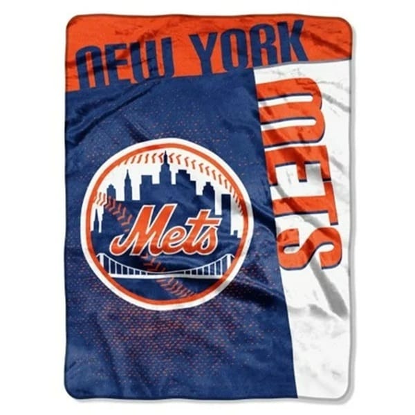 New York Mets Blanket 60×80 Raschel Strike Design