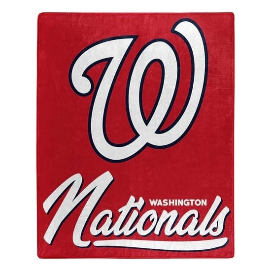 Washington Nationals Blanket 50×60 Raschel Signature Design