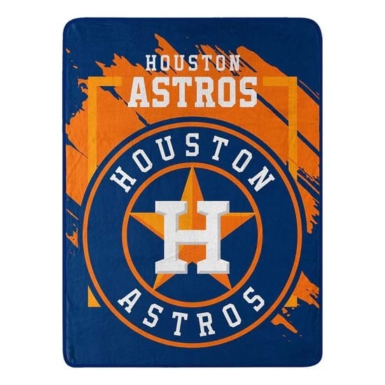 Houston Astros Blanket 46×60 Micro Raschel Dimensional Design Rolled