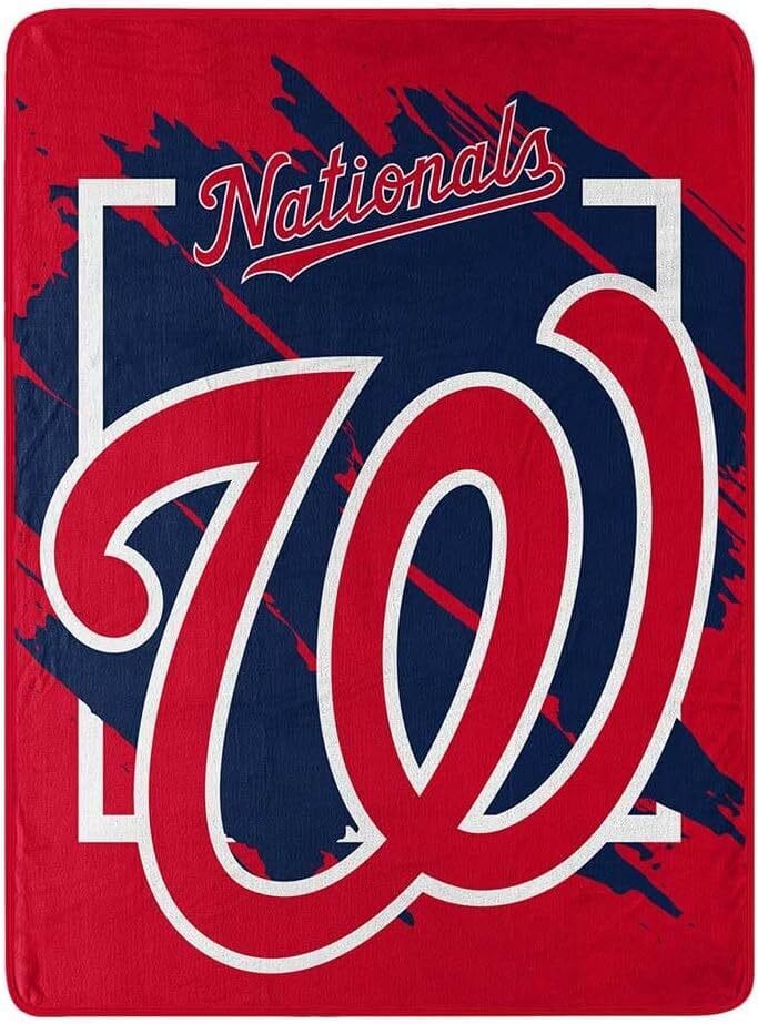 Washington Nationals Blanket 46×60 Micro Raschel Dimensional Design Rolled