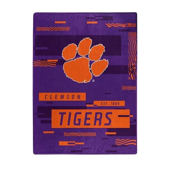 Clemson Tigers Blanket 60×80 Raschel Digitize Design