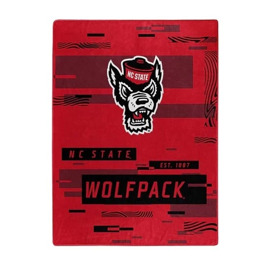 North Carolina State Wolfpack Blanket 60×80 Raschel Digitize Design
