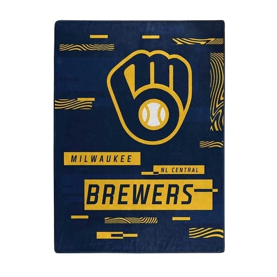 Milwaukee Brewers Blanket 60×80 Raschel Digitize Design