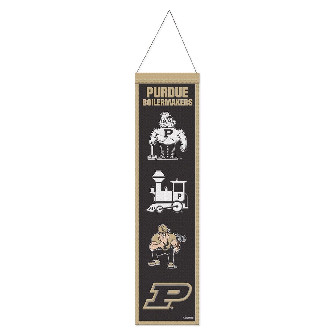 Purdue Boilermakers Banner Wool 8×32 Heritage Evolution Design – Special Order