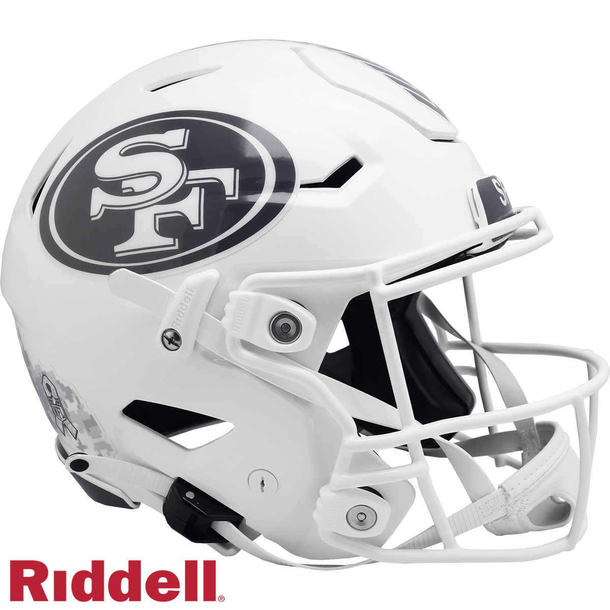 San Francisco 49ers Helmet Riddell Authentic Full Size SpeedFlex Style Salute To Service 2024