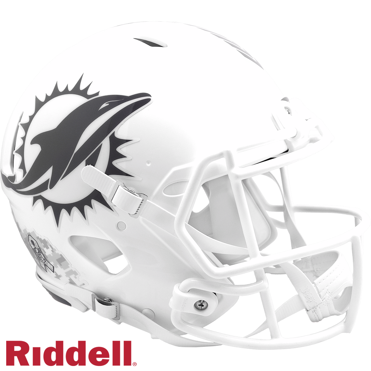 Miami Dolphins Helmet Riddell Authentic Full Size Speed Style Salute To Service 2024