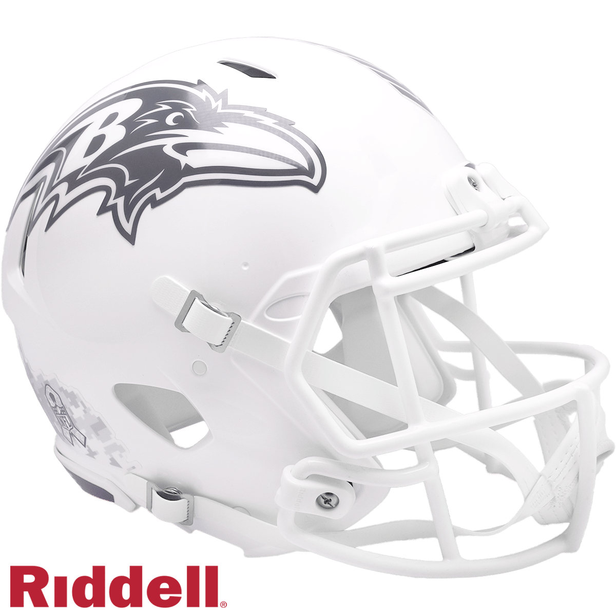 Baltimore Ravens Helmet Riddell Authentic Full Size Speed Style Salute To Service 2024