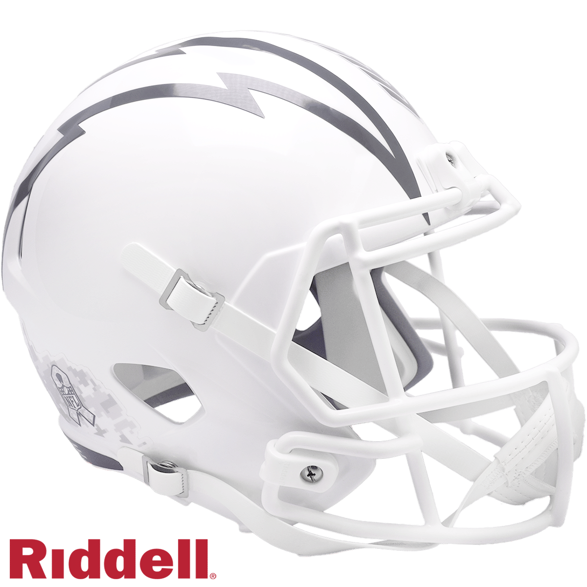 Los Angeles Chargers Helmet Riddell Replica Full Size Speed Style Salute To Service 2024