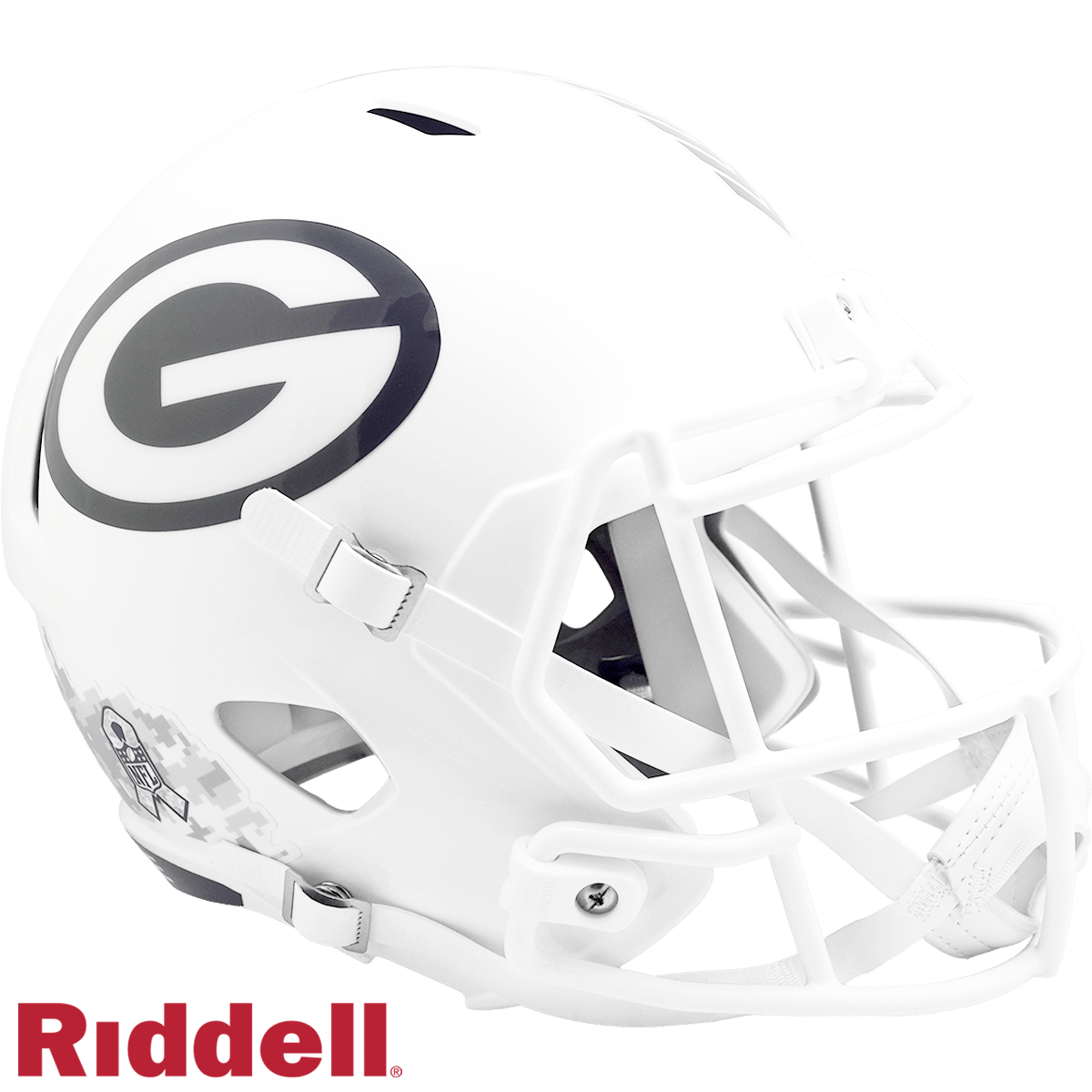 Green Bay Packers Helmet Riddell Replica Full Size Speed Style Salute To Service 2024