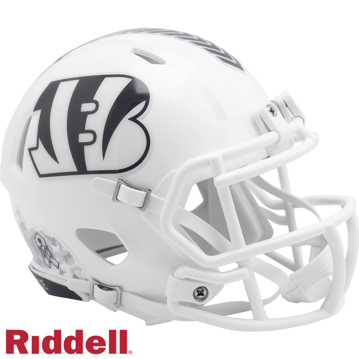 Cincinnati Bengals Helmet Riddell Replica Mini Speed Style Salute To Service 2024
