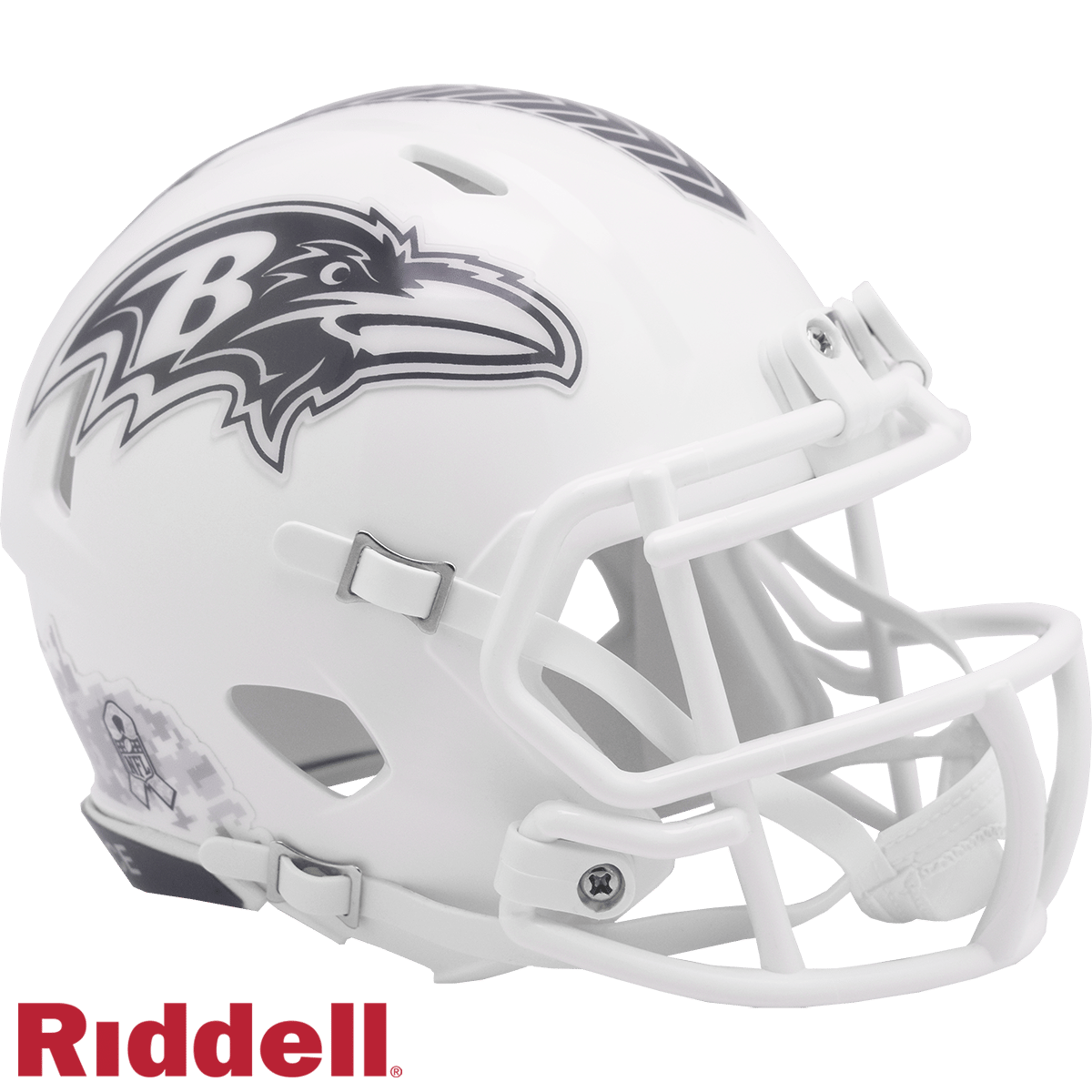 Baltimore Ravens Helmet Riddell Replica Mini Speed Style Salute To Service 2024 Baltimore Ravens Helmet Riddell Replica Mini Speed Style Salute To Service 2024