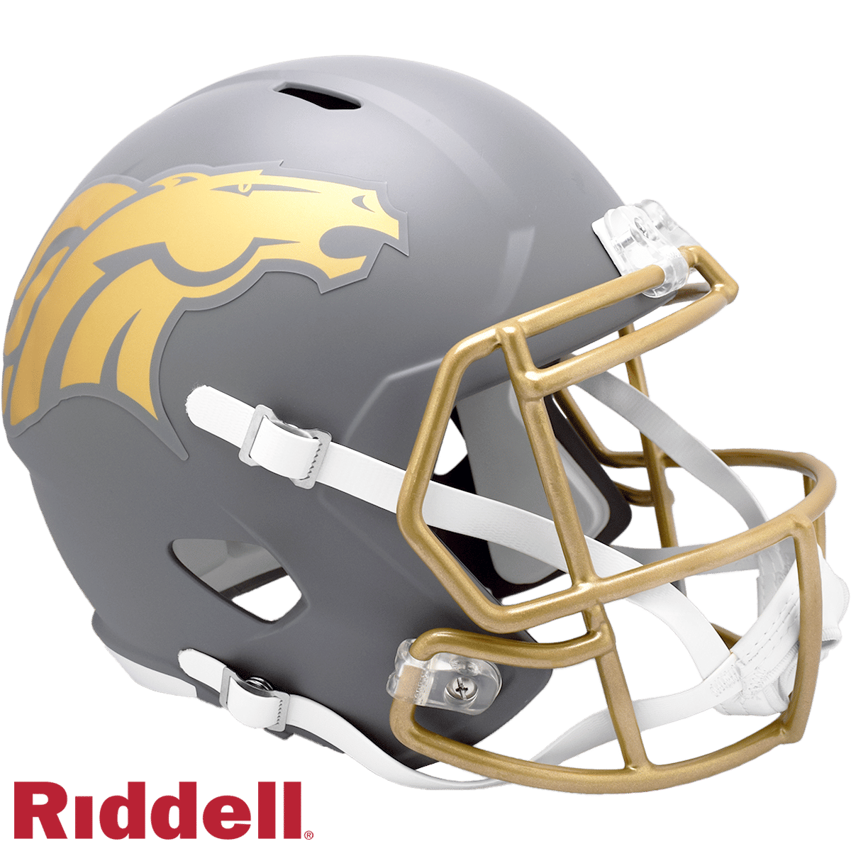 Denver Broncos Helmet Riddell Replica Full Size Speed Style Slate Alternate 2024