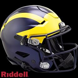 Category: Dropship Sports Fan Gifts, SKU #9585532948, Title: Michigan Wolverines Helmet Riddell Authentic Full Size SpeedFlex Style