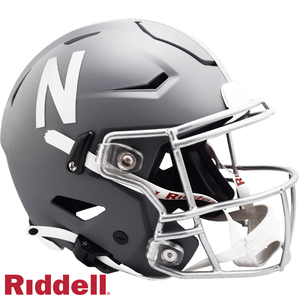 Nebraska Cornhuskers Helmet Riddell Authentic Full Size SpeedFlex Style Slate Alternate