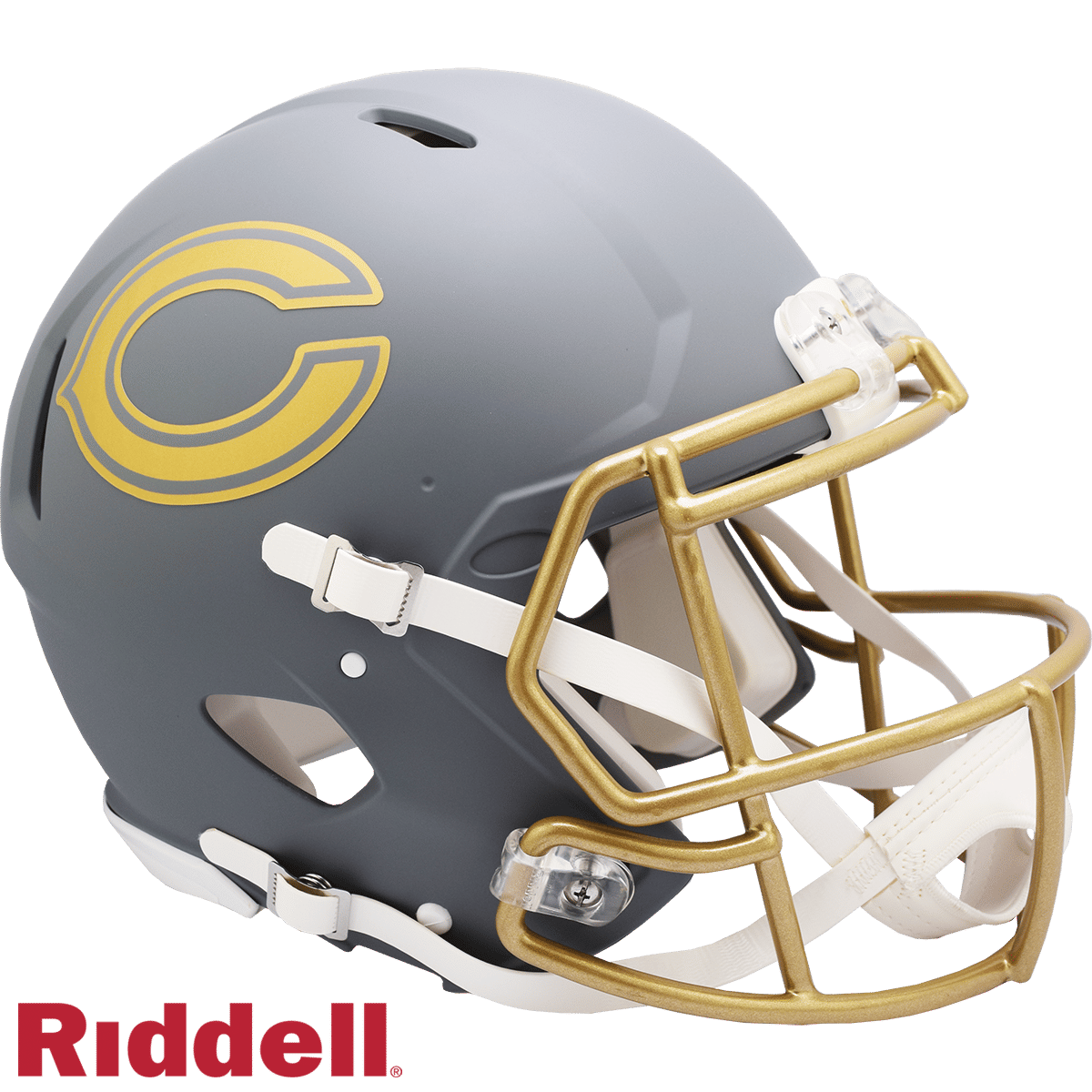 Chicago Bears Helmet Riddell Authentic Full Size Speed Style Slate Alternate