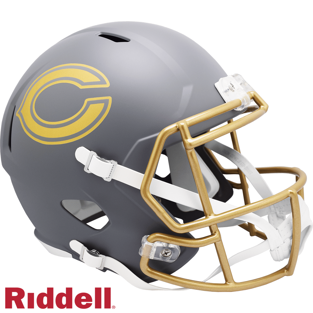 Chicago Bears Helmet Riddell Replica Full Size Speed Style Slate Alternate