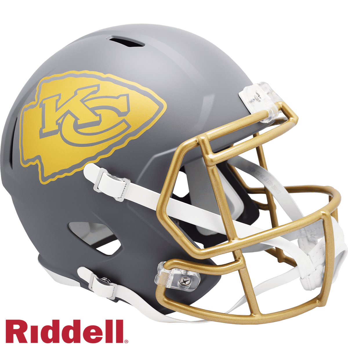 Kansas City Chiefs Helmet Riddell Replica Full Size Speed Style Slate Alternate