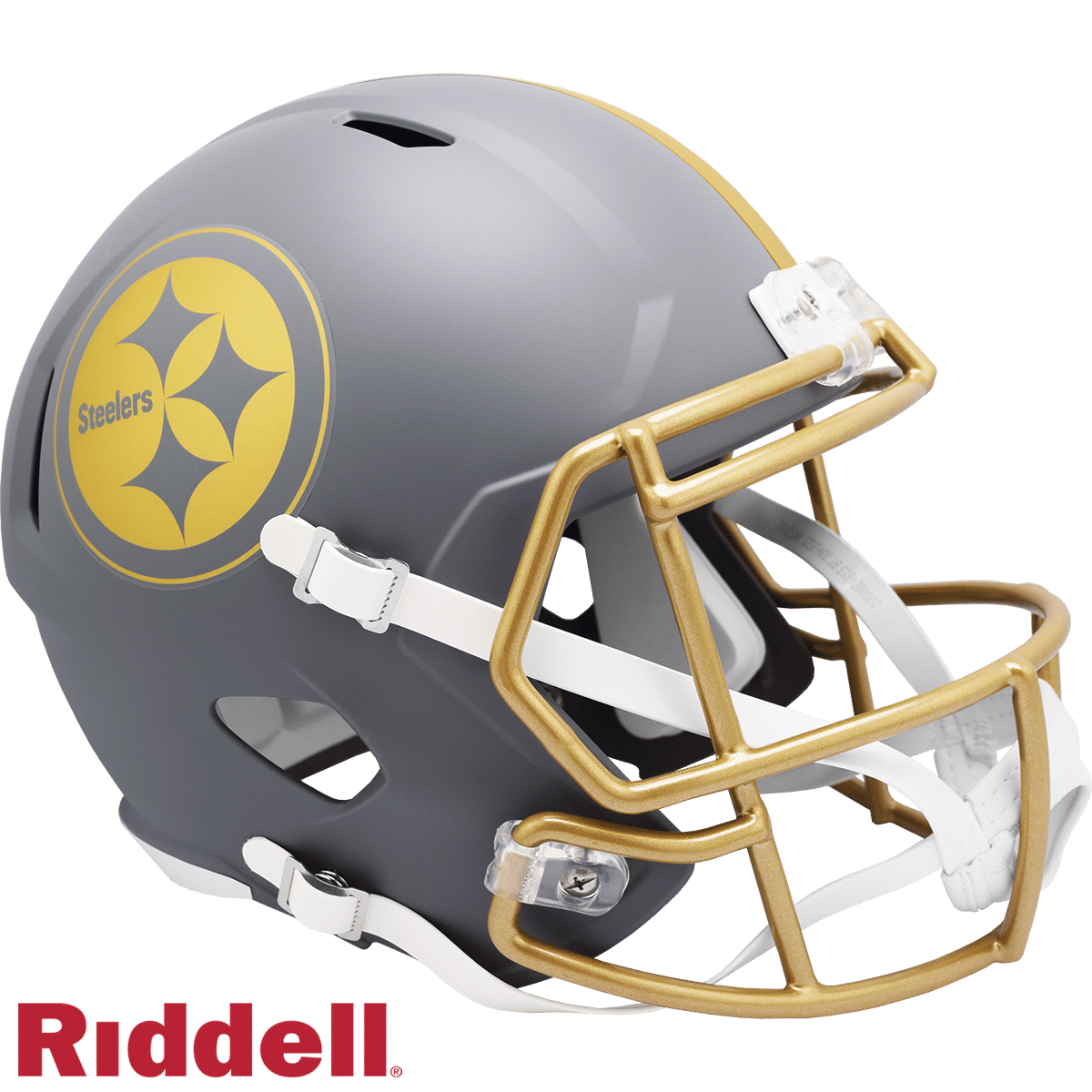 Pittsburgh Steelers Helmet Riddell Replica Full Size Speed Style Slate Alternate