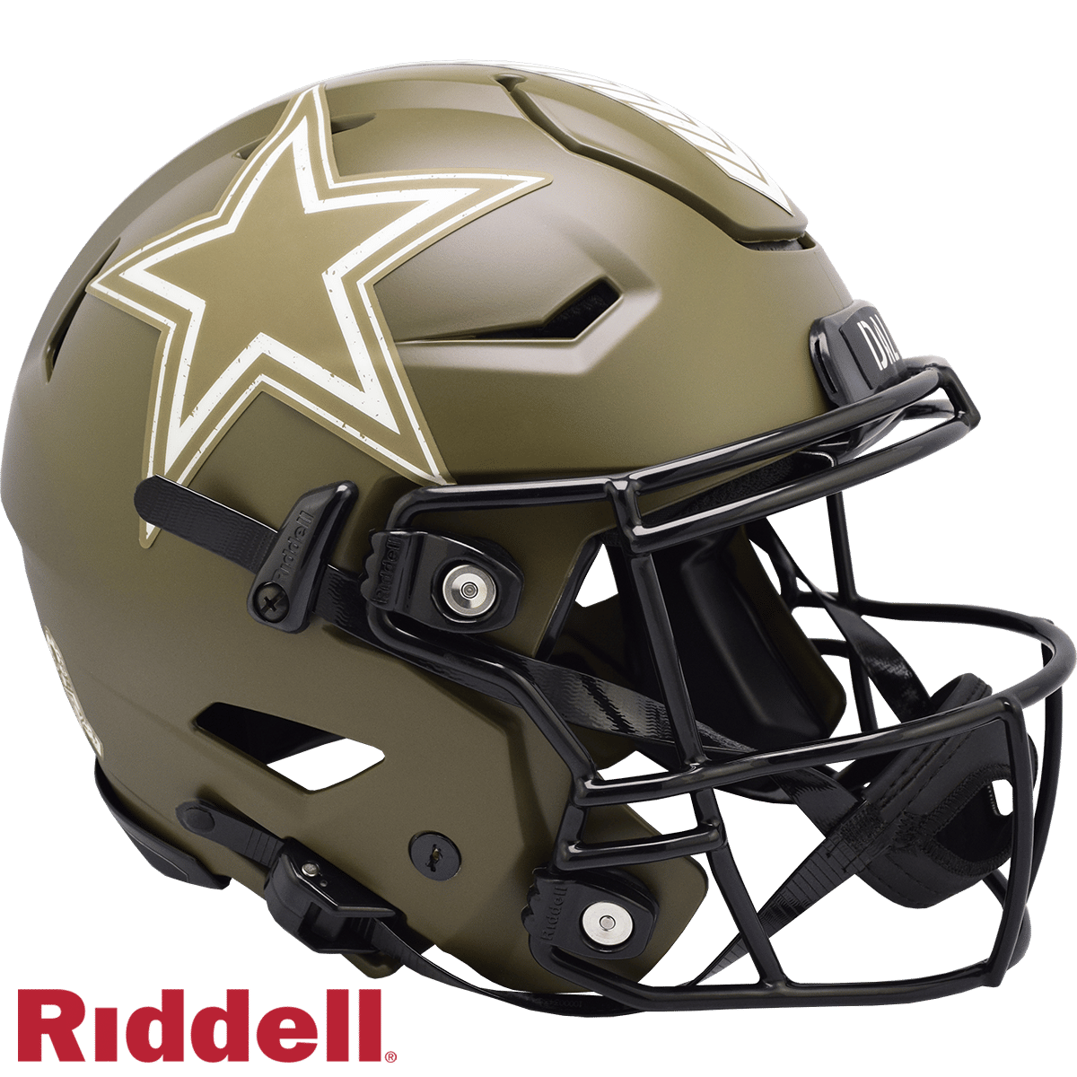 Dallas Cowboys Helmet Riddell Authentic Full Size SpeedFlex Style Salute To Service 2022