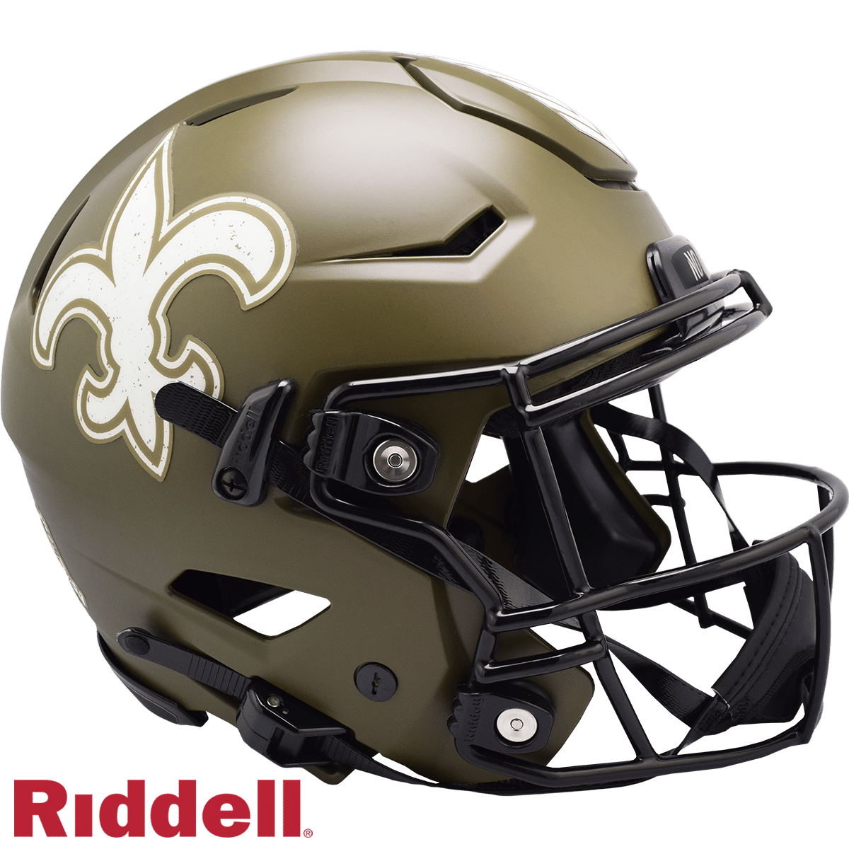 New Orleans Saints Helmet Riddell Authentic Full Size SpeedFlex Style Salute To Service 2022