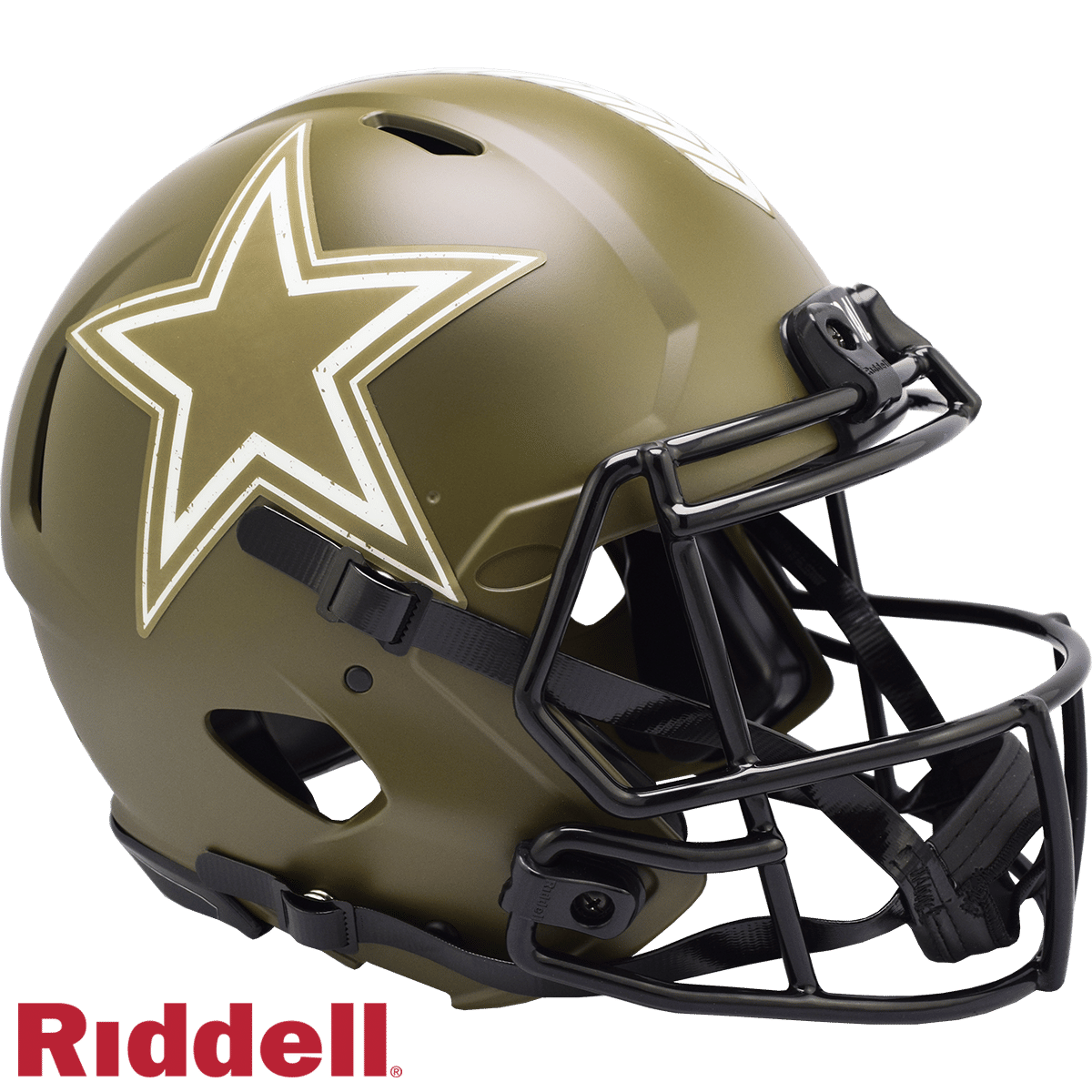 Dallas Cowboys Helmet Riddell Authentic Full Size Speed Style Salute To Service 2022