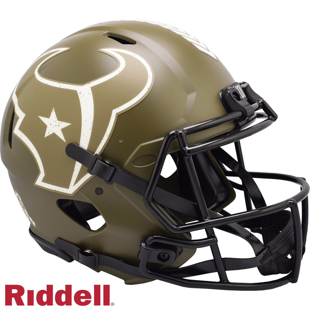 Houston Texans Helmet Riddell Authentic Full Size Speed Style Salute To Service 2022