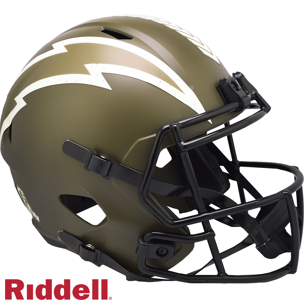 Los Angeles Chargers Helmet Riddell Replica Full Size Speed Style Salute To Service 2022