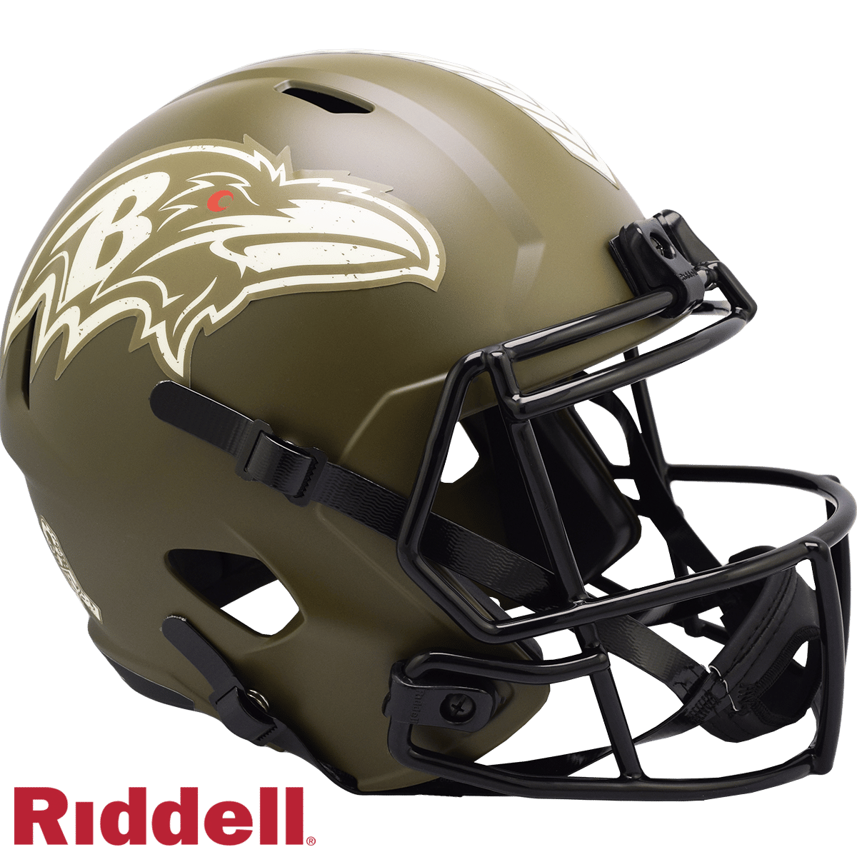 Baltimore Ravens Helmet Riddell Replica Full Size Speed Style Salute To Service 2022