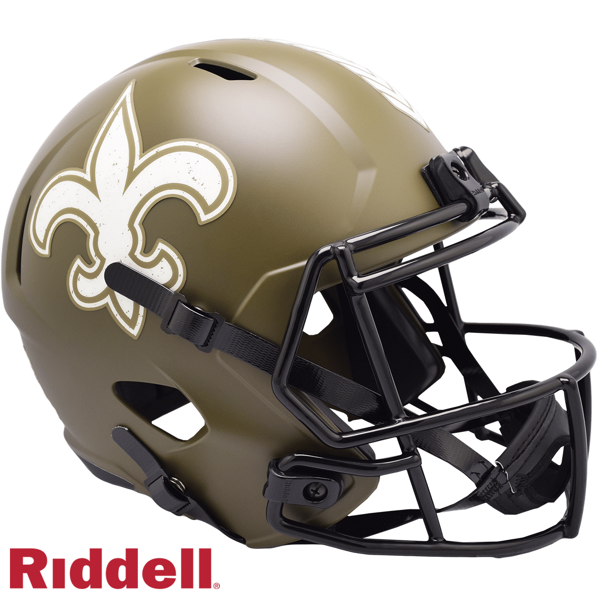 New Orleans Saints Helmet Riddell Replica Full Size Speed Style Salute To Service 2022