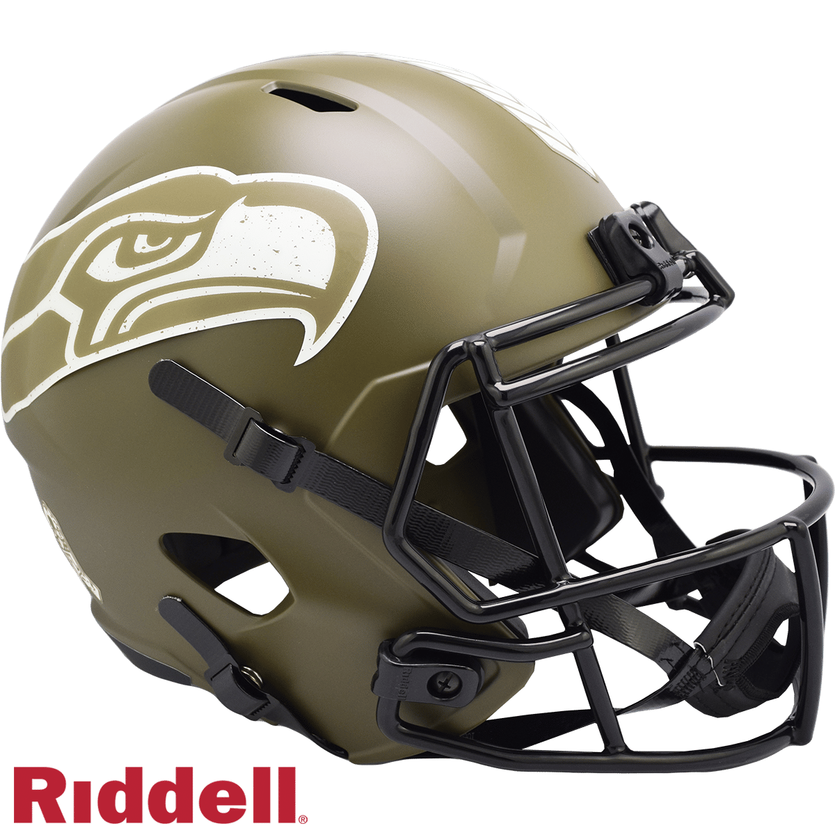 Seattle Seahawks Helmet Riddell Replica Full Size Speed Style Salute To Service 2022