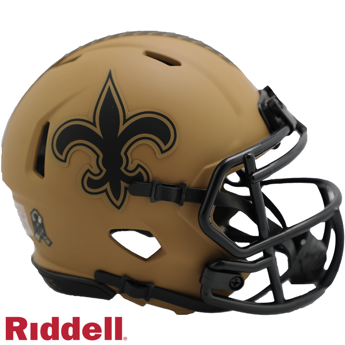 New Orleans Saints Helmet Riddell Replica Mini Speed Style Salute To Service 2023