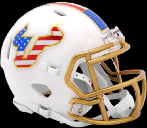 South Florida Bulls Helmet Riddell Replica Mini Speed Style Star and Stripes