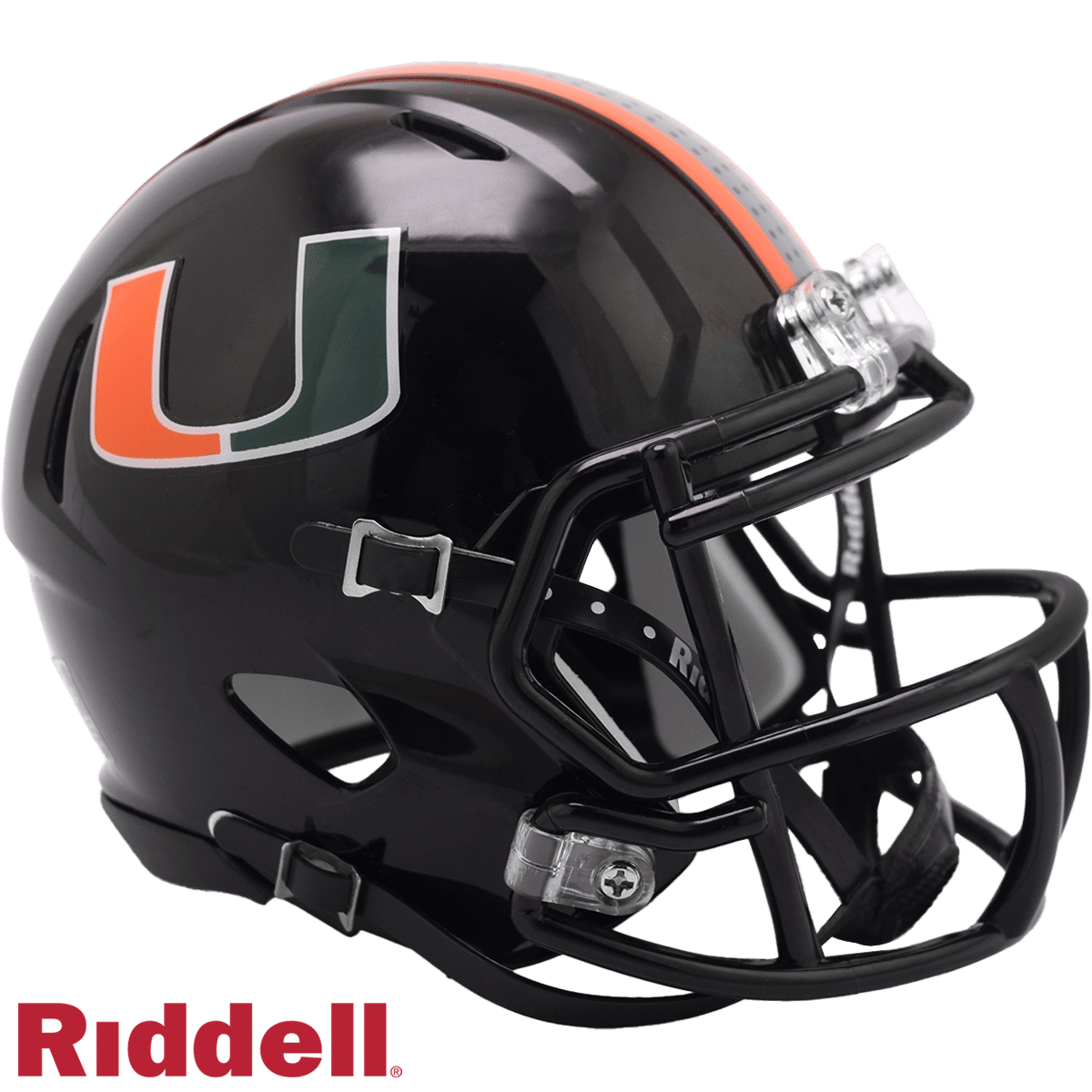 Miami Hurricanes Helmet Riddell Replica Mini Speed Style Black
